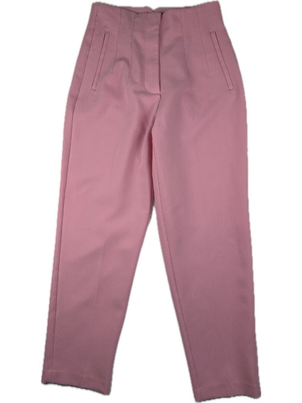 Zara Womens High Waisted Tapered Trousers Tailored Dress Pants Small Pink - Picture 2 of 11